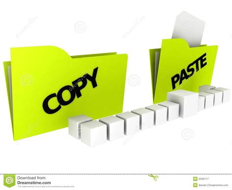 Folders: Copy and Paste stock illustration. Illustration of graphic - 2035117