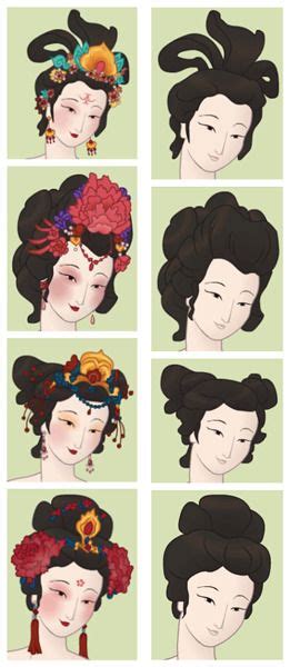 Tang Dynasty Hanfu Hairstyle Jewelry And Make Up Makeovers Chinese