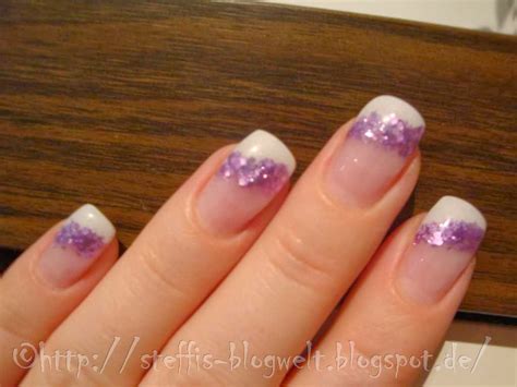 Nageldesign French Weiß Muster