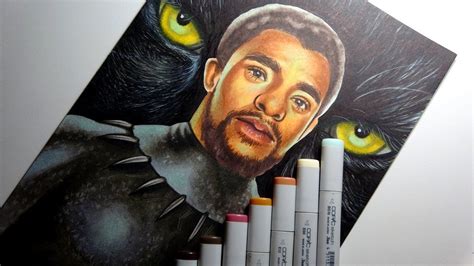 Pls only add black panther games or stuff and videos. BLACK PANTHER (Chadwick Boseman) - Copic Sketch by ...