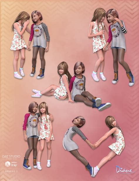 Download Daz Studio 3 For Free Daz 3d Bff Poses For Rayn And Skyler