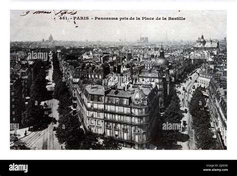 Paris Aerial City Panorama Circa 1904 Vintage Postcard Printed In