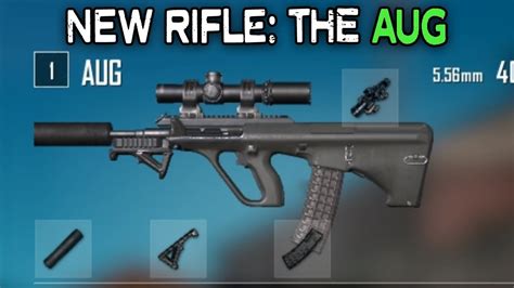 Pubg New Rifle The Aug A3 All Attachments Youtube
