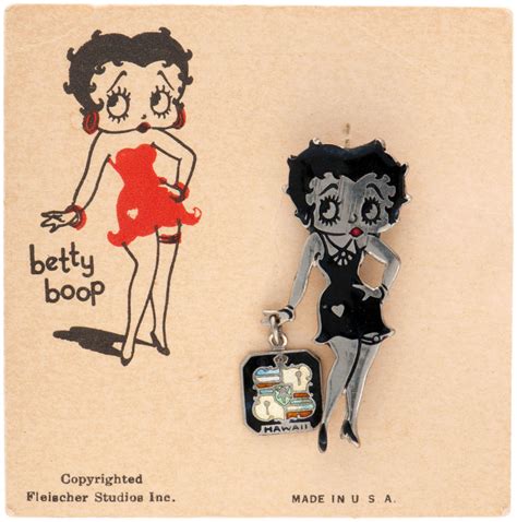 Hakes Betty Boop Carded Enameled Pin Trio