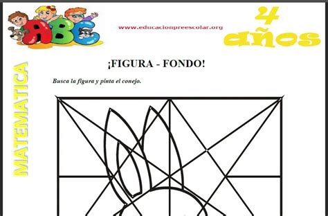 Fichas De Figura Y Fondo Para Niños De 4 Años — Educación Preescolar