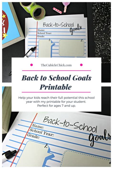 Download My Free Back To School Goals Printable For Your Student