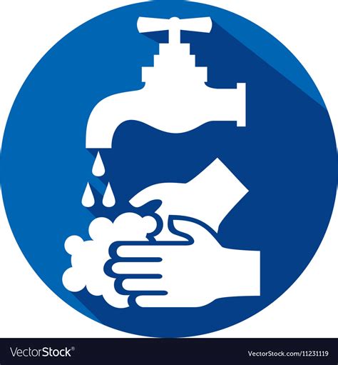 Please Wash Your Hands Icon Royalty Free Vector Image
