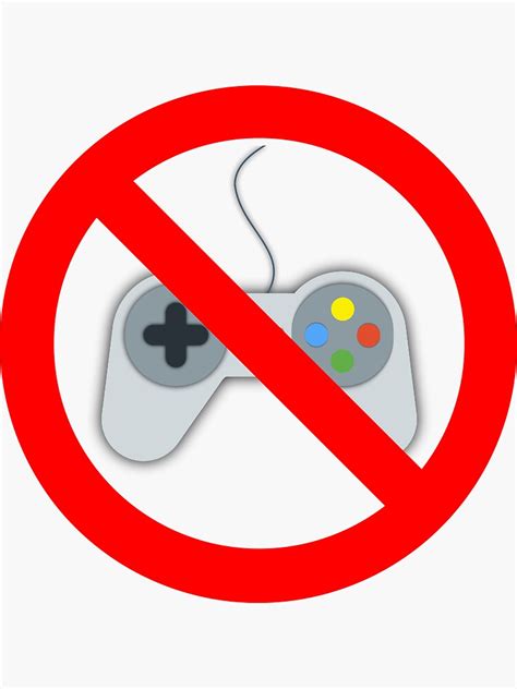 No Gamers Allowed Banned Warning Sticker By Podartist Redbubble