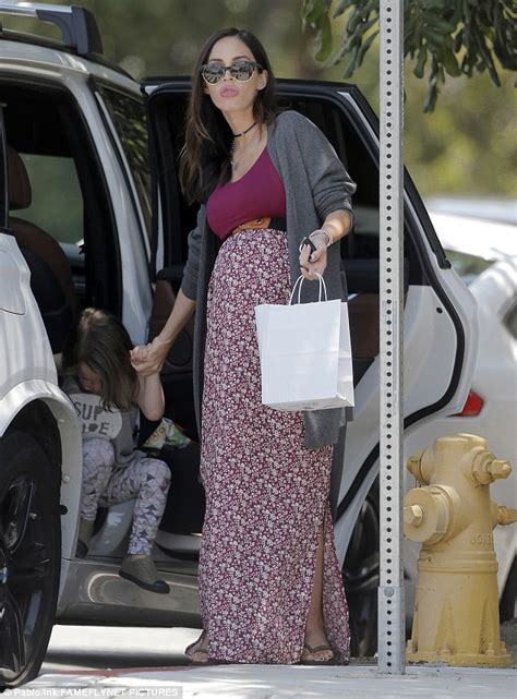 Pregnant Megan Fox Takes Son Noah Shopping In La Daily Mail Online