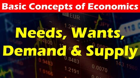 Understanding Needs Wants Demands And Supply Basic Concepts Of