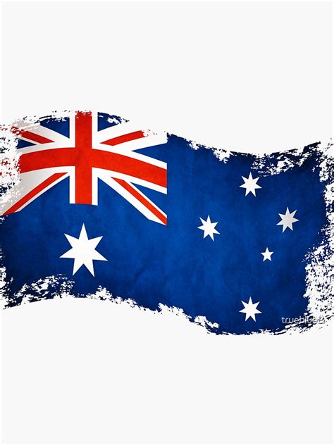 australian flag sticker for sale by trueblue2 redbubble