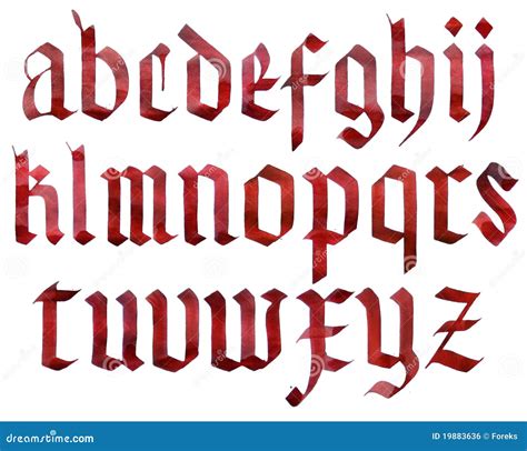 Gothic Font Alphabet Stock Illustration Illustration Of Letter 19883636