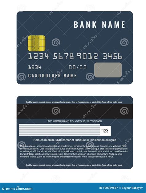 Credit Card Front And Back Credit Card Template Front And Back Side