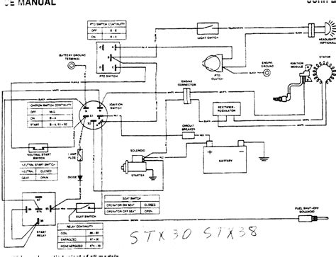 John Deere Stx38 Wiring Diagram Black Decker Mower Wiring Draw And