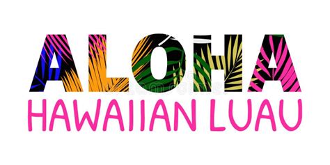 Letras De Aloha Hawaii Ilustraci N Del Vector Ilustraci N De Verano