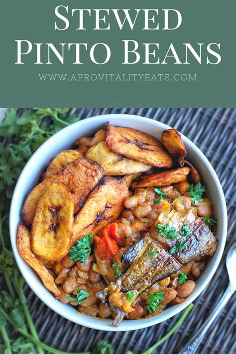 stewed pinto beans with smoked trout afrovitalityeats