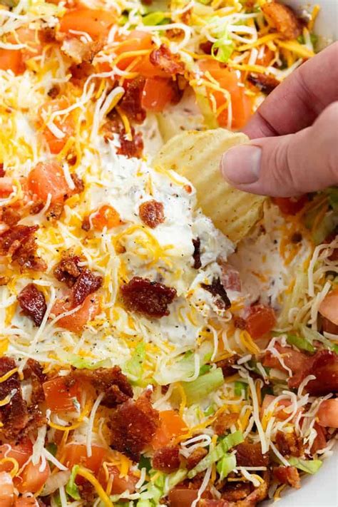 This Blt Dip Is An Easy Appetizer Idea That Is Served Cold With Chips