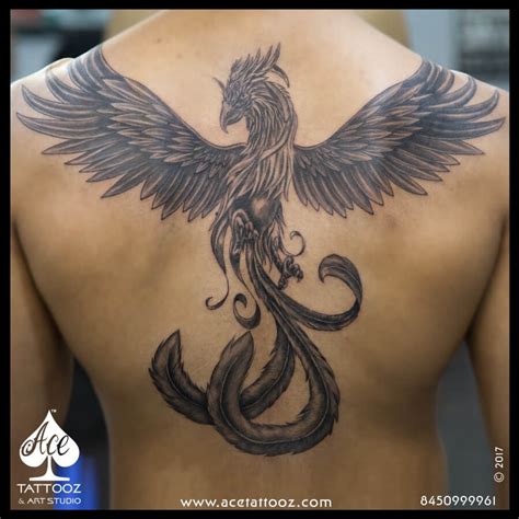 Rising Phoenix Back Tattoo 1 Ace Tattooz
