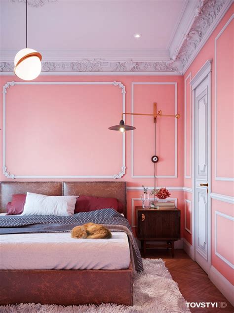 Coral Pink Bedroom Idea Interior Design Ideas