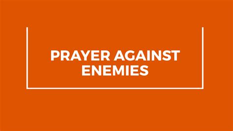 Spiritual Warfare Prayers Against Enemies Everyday Prayer Guide
