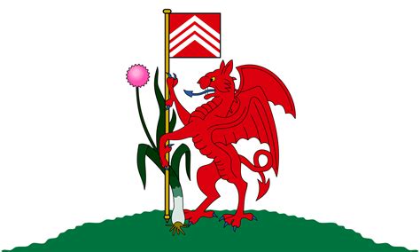The european flag symbolises both the european union and, more broadly, the identity and unity of europe. Flag of Cardiff, Wales : vexillology