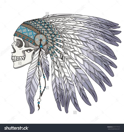 indian-chief-skull-art-side-view-google-search-indian-headdress-tattoo,-headdress-art