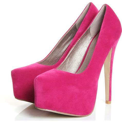 Ariella Hot Pink Super High Platform Heels Liked On Polyvore Hot Pink