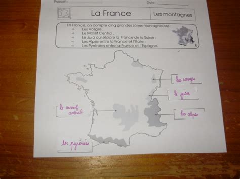 Carte De France Avec Villes Fleuves Et Montagnes