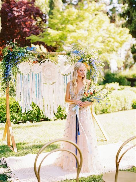 bright and colorful celestial wedding ideas with a boho twist celestial wedding unique