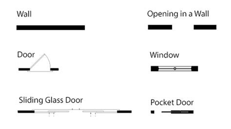 Floor Plan Door And Window Symbols Floorplansclick