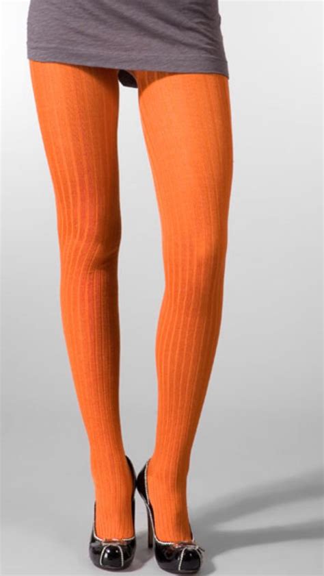 orange delight orange tights colored tights outfit funky tights