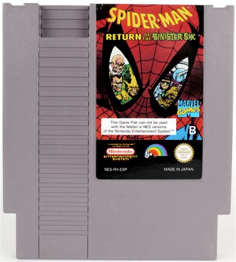 Spider Man Return Of The Sinister Six NES Retro Console Games Retrogame Tycoon