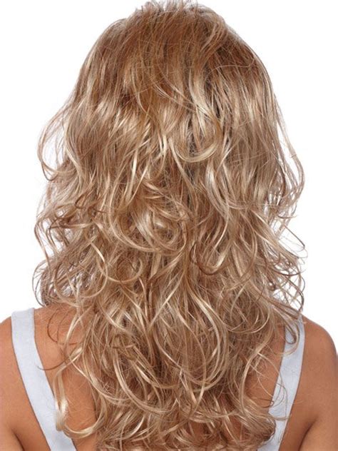 Long Curly Layered Back View Hairstyles Long Wavy Hair