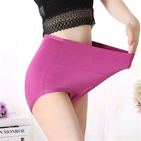 aq223 18 hot sale cotton women s plus size panties comfortable bamboo fiber underpants women big