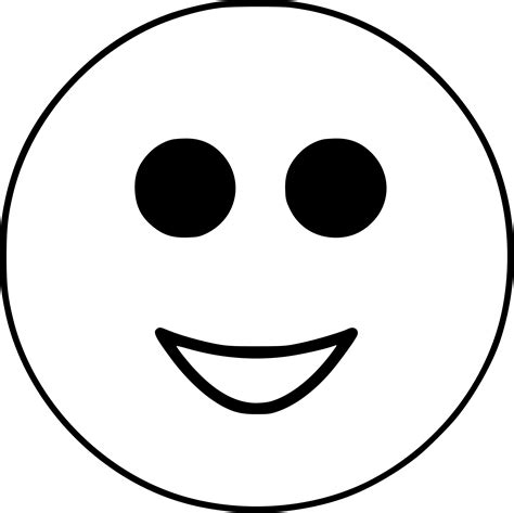 Clipart Happy Smiley Emoji Face Black And White