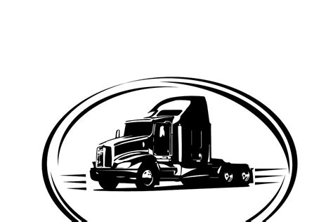 Icon Of Truck Semi Truck Vector Pre Designed Illustrator Graphics
