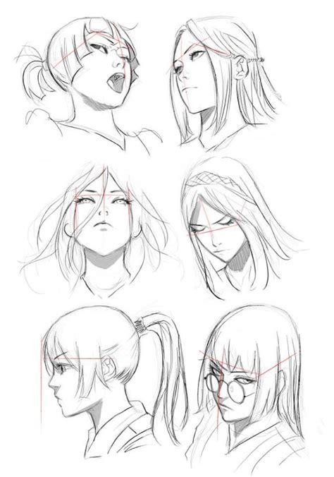 Expressions Face Drawing Reference Art Reference Photos Anime Face Drawing Face Line Drawing