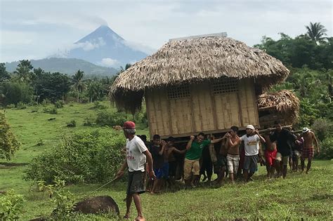 Look Bayanihan Alive And Well At The Foothills Of Mayon Abs Cbn News