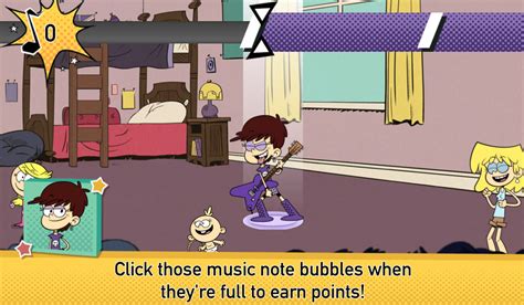 🕹️ Play Loud House Rocking Out Loud Game Free Online Cartoon Rock Band