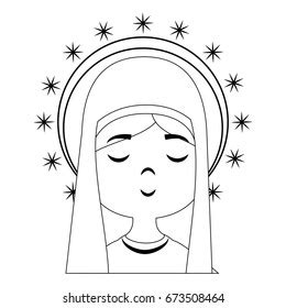 Virgin Mary Cartoon Stock Vector Royalty Free