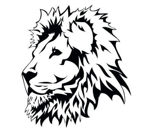 Lion Head Coloring Page At Free Printable Colorings