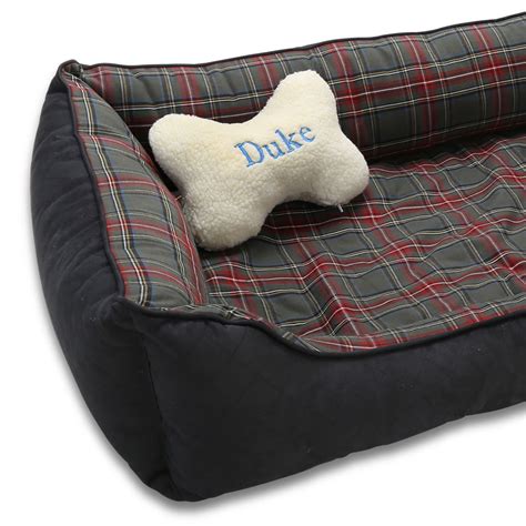 The Personalized Dog Bone Pillow Small Hammacher Schlemmer