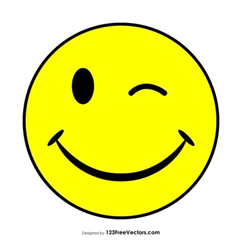 Wink Smiley Vector Free Smiley Smiley Emoji Vector Free