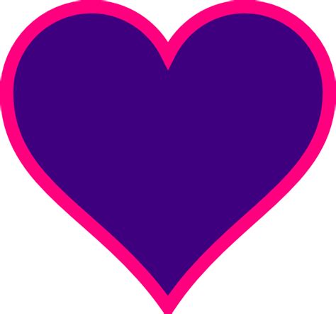 Purple And Pink Heart Clip Art At Vector Clip Art Online