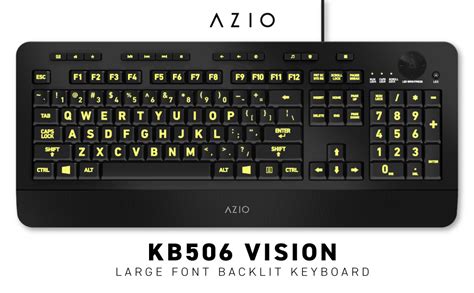 Mua Azio Large Print Tri Color Backlit Wired Keyboard Kb505u Trên