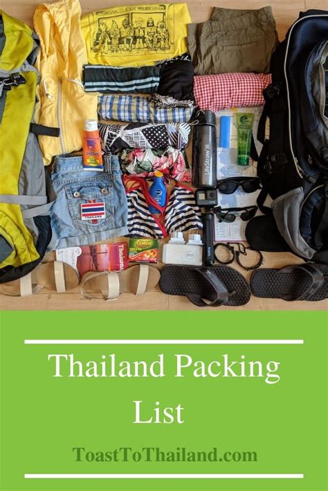 Thailand Packing List With The Title Overlay