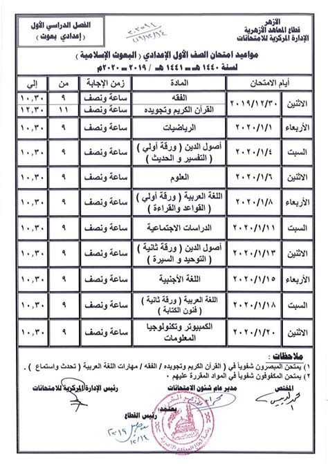 رابط تحميل النماذج الاسترشادية لامتحانات الصف الثاني الاعدادي2021. جدول امتحان الصف الأول الإعدادي والأول الثانوي (البعوث ...