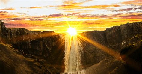Waterfalls During Sunset · Free Stock Photo