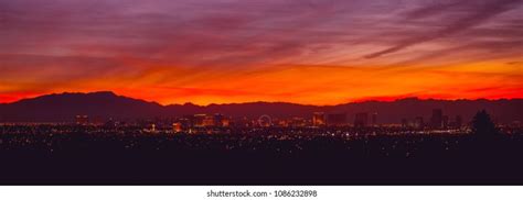 City Las Vegas Nevada Sunset Panorama Stock Photo 1086232898 Shutterstock