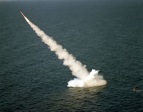 A Tomahawk (BGM-109) cruise missile is launched from the nuclear ...